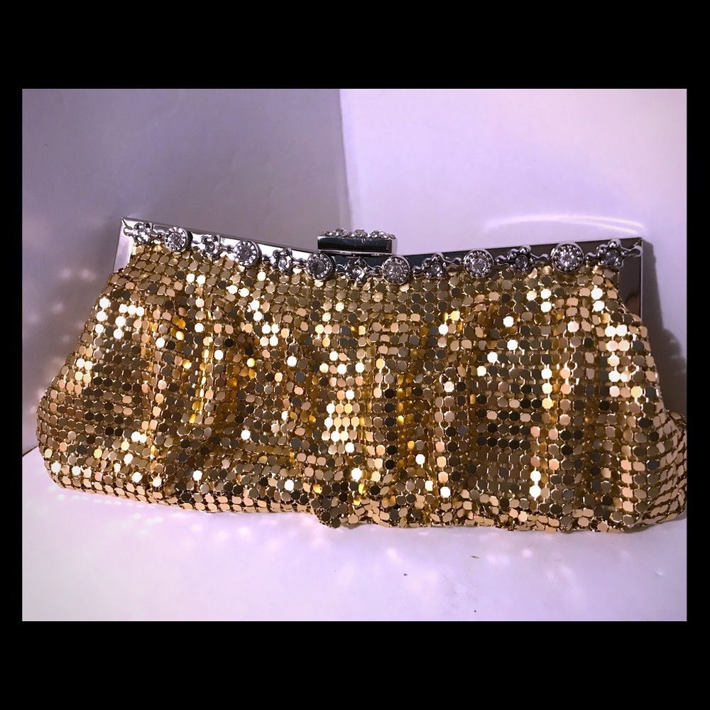 ‘Damara’Gold Mesh Evening Shoulder Bag. Stunning!